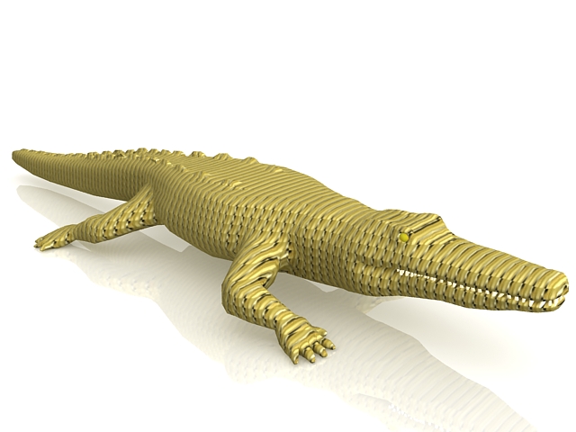 American Alligator 3d rendering