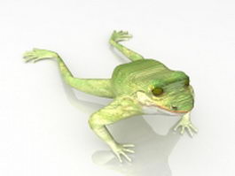 Green frog 3d model preview