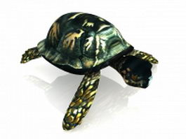 Box turtle 3d model preview