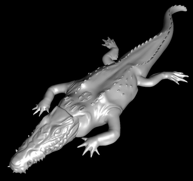 Big crocodile 3d rendering