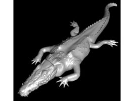 Big crocodile 3d model preview