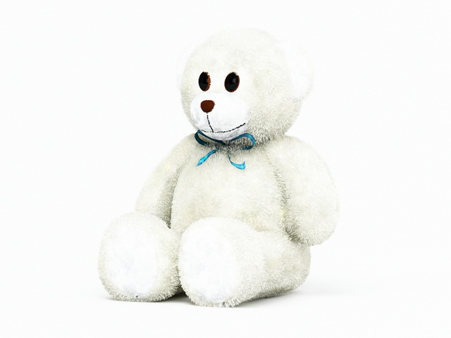 Stuffed bear toy 3d rendering