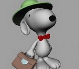 Snoopy 3d model preview