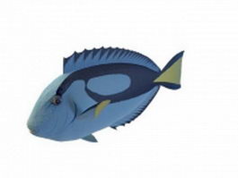 Blue fish 3d model preview