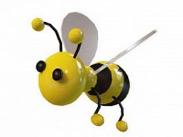 Bumble bee cartoon 3d model preview