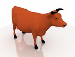 Dairy cow 3d model preview