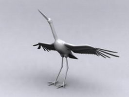 Crane bird 3d model preview