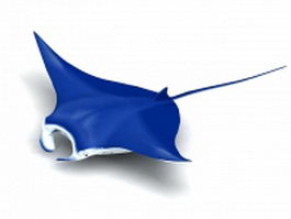 Manta ray 3d model preview