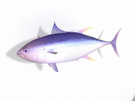 Atlantic bluefin tuna fish 3d model preview