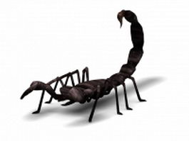 Black scorpion 3d model preview