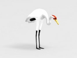 Red-crowned crane 3d model preview