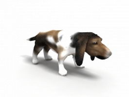 Basset hound dog 3d model preview