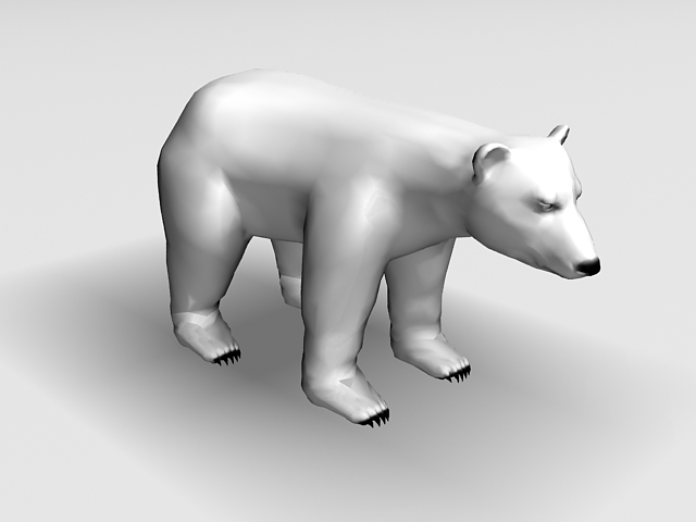 Polar bear 3d rendering