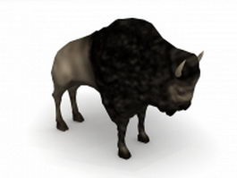 American bison 3d model preview