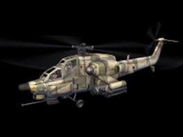 Mi28 attack helicopter 3d preview