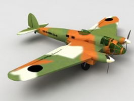 He 111 Bomber 3d model preview
