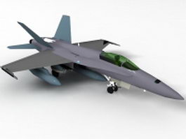 F/A-18 Hornet Fighter Jet 3d model preview