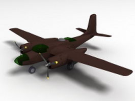Douglas A-26 Invader Aircraft 3d model preview