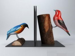 Woodpecker birds 3d model preview
