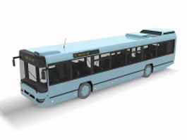 Big blue bus 3d model preview