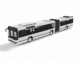 Articulated bus 3d model preview