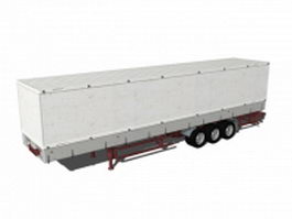 Box trailer 3d model preview