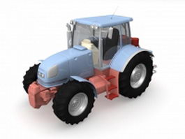 Farm tractor 3d model preview