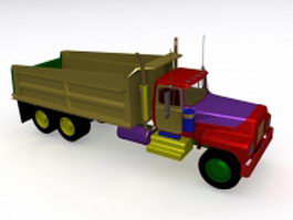 Toy dump truck 3d model preview