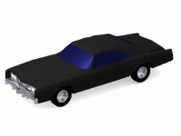Black classic car 3d model preview