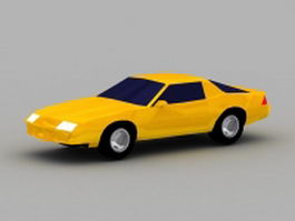Yellow coupe 3d model preview