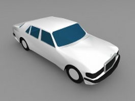 White Mercedes Car 3d model preview