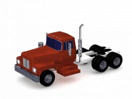 Semi tractor truck 3d preview