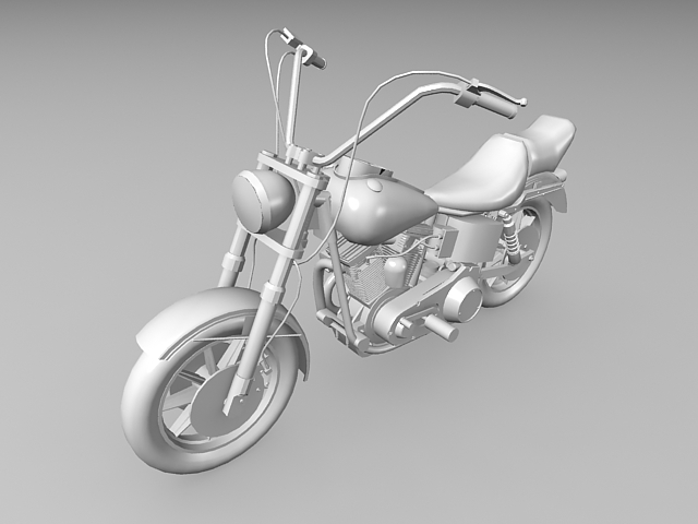 Harley motorcycle 3d rendering