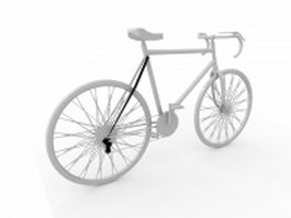 Racing bicycle 3d model preview