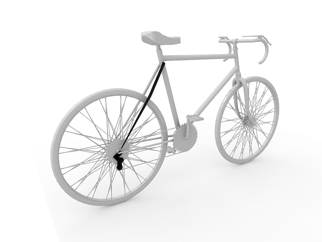 Racing bicycle 3d rendering