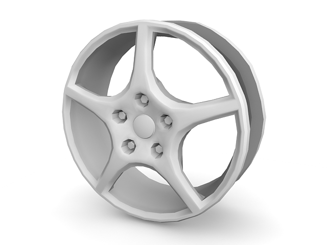 Car wheel and rim 3d rendering