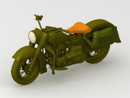 WW2 military motorcycle 3d preview