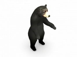 Black bear 3d model preview