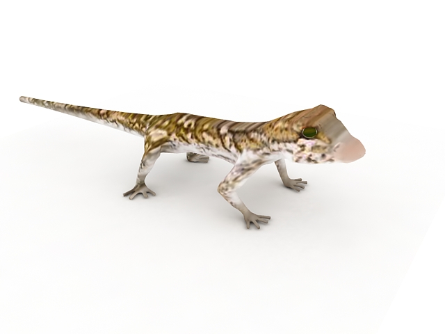 Leopard gecko 3d rendering