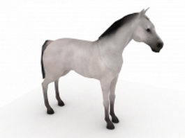 Oriental horse 3d model preview