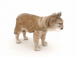 Lion cub 3d model preview