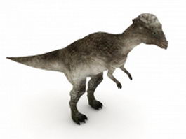 Pachycephalosaurus dinosaur 3d model preview