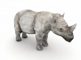 White rhinoceros 3d model preview