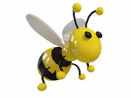 Cartoon bee 3d model preview