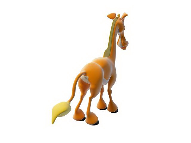 Cute cartoon horse 3d rendering