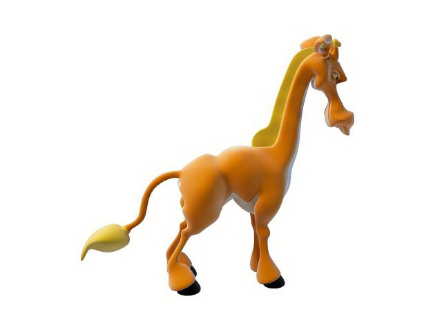 Cute cartoon horse 3d rendering