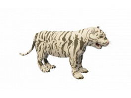 White tiger 3d model preview