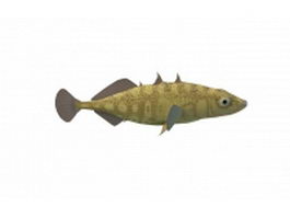 Brook stickleback fish 3d model preview