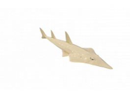 Shovelnose shark 3d model preview