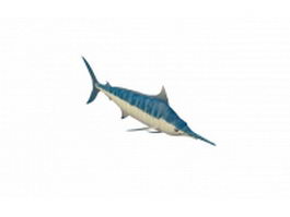 Atlantic blue marlin 3d model preview